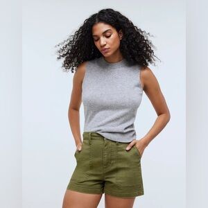 Madewell Perfect Vintage Fatigue Shorts Desert Olive Green Size 30